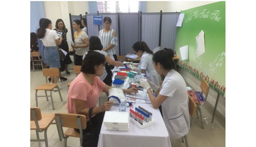 Công tác chăm sóc sức khỏe cho CB-GV- NV trường Tiểu học Ái Mộ A
